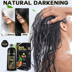 Black Hair Dye Shampoo 3 in 1 for Women/Men for Gray Coverage Instant Hair Color Shampoo Semi Permanent Champu Para Cana