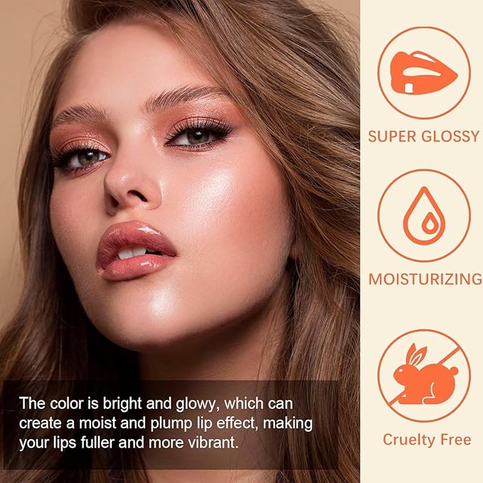 6PCS Roll On Lip Gloss Set, Fruity Flavors Moisturizing Lip Oil,Kids Lip care,Transparent Plumping Lip Gloss,Kid Friendly, Party Gift