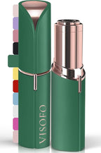 Facial Hair Removal for Women | Electric Razor Device Small Mustache Dermaplaning Remover Tools Tweezers Epilator Trimmer Face Dermaplane Shavers Beauty Gadgets Set Accessories by VISOFO (Emerald)