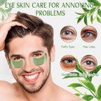 Under Eye Patches for Dark Circles and Puffiness, 60 Pcs Green Tea Collagen Eye Mask, Hydrating Eye Patches for Puffy Eyes Wrinkle Treatment, Eye Gel Pads Self Eye Skin Care Gifts for Women