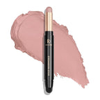 FV Long Lasting Cream Eyeshadow Stick, Waterproof & High Pigmented Eye Shadow Sticks Duo with Blending Sponge, Crease-Proof & Natural Finish Eyeshadow Pencil, Sand Matte