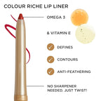 L'Oreal Paris Colour Riche Lip Liner Pencil, Creamy Lip Liner with Omega 3 and Vitamin E, 782 Toffee To Be (Warm Deep Brown), Pack of 2