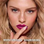 MAKI YIKA Moisture Purple Lipstick for Women Hydrate Lip Gloss for Dry Cracked Lips Weightless Glossy Lip Color Juicy Finish,MA067 Jam Purple