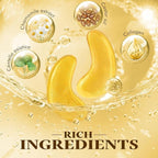 Under Eye Patches for Puffy Eyes and Dark Circles (20 Pairs), Under Eye Gold Mask with Hyaluronic Acid & Collagen to Reduce Wrinkles and Relieve Pressure, Eye Care Treatment for Men & Women Gift