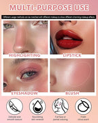 Multi Glow Balm, Miracle Glow Balm Tinted Face Creamy Blush for Women Cheeks Lip Eye, Hydrating Lightweight & Blendable Color, Shimmer Blusher Facial Makeup,Mother's Day Gift for Women Girl-02 Rose