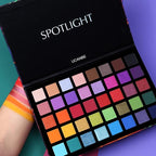 UCANBE Spotlight Eyeshadow Palette + 15 PCS Eye Brushes Makeup Set, Professional 40 Color Matte Shimmer Glitter Eye Shadow Pallet Highly Pigmented Waterproof Long Lasting Make up Pallete