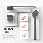 SONN Self Tanner Brushes - Body and Face Kabuki Brush Applicator for Fake Tan, Lotion, Makeup, and Sunscreen, Back Applicator for Sunless Tanner and cream (Face Brush)