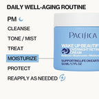 Pacifica Wake Up Beautiful Retinoid Night Cream – Overnight Anti-Aging Moisturizer with Hyaluronic Acid & Melatonin, Reduces Wrinkles & Fine Lines, Hydrating and Gentle for Dry or Mature Skin, Vegan