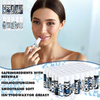 50 Sets Cheer Gifts Bulk 50 Cheer Lip Balm Bulk Moisturizing with 50 Organza Drawstring Gift Bags 50 Tags Cheerleader Gifts Cheer Gifts Bulk for Team (Blue)