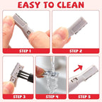 Chumia 2 Pcs Electric Eyebrow Trimmer Women Precision Face Razors Mini Shaver with Comb Christmas Women Gift Battery Operated Personal Epilator for Face Neck Fuzz Lips Leg(Red,Green)