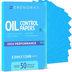 Oil Blotting Sheets for Face - Portable 1x50 Blue Oil Wipes Sheets for Face - Japanese High Performance Technology Makeup Blotting Paper -Grain Free Softer Oil Pads Absorbing Face Oil Tissues for Face