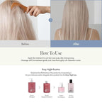 Rosy Night Hair Ampoule Treatment for Damaged Hair – Water-to-Cream Repair Formula with Peptides & Amino Acids – Frizz Control, Color Safe, Silicone-Free, Floral Musk Scent – 6.76 fl oz