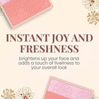 Paul & Joe Pressed Blush Palette Refill Only, Case Sold Separately, Oil-Absorbing Blush Powder, Bi-Color Face Blushes with Fitting Veil Powder, Light Pink and Light Orange, 02 Confiserie, 0.17 oz