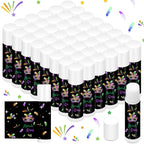 48 Pcs Mardi Gras Lip Balm Moisturizing Lip Balm Bulk Lip Balms and Moisturizers Wax Lip Cream Stocking Stuffers for Mardi Gras Party Favors Gift Baskets Women Men, Jasmine
