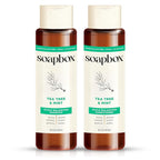 Soapbox Tea Tree Shampoo and Conditioner Set, Scalp Balancing with Tea Tree Oil, Jojoba Oil, Aloe and Shea Butter to Clean and Purify for All Hair Types, 16 Ounces Each (Pack of 2)