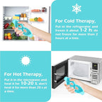 Permotary 2PCS Gel Eye Mask Reusable Hot Cold Compress Pack Eye Therapy,Therapeutic Gel Eye Spa Pad for Puffiness/Dark Circles/Eye Bags/Dry Eyes/Headaches/Migraines/Stress Relief-Green&Blue