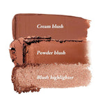 3 Colors Blush Palette, Blush and Highlighter Palette, Glowing Makeup