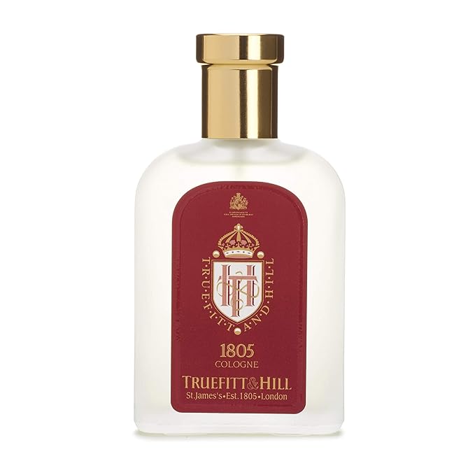 Truefitt & Hill Luxury Cologne - 1805 - Premium Long-Lasting Oceanic Men's Fragrance Presented in a Beautifully Etched Traditional Atomizer Bottle - 3.38 oz.