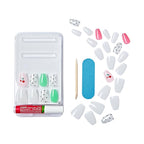KISS Gel Fantasy, Press-On Nails, Nail glue included, 'Jelly Baby', Light Multicolor, Short Size, Coffin Shape, Includes 28 Nails, 2g Glue, 1 Manicure Stick, 1 Mini file