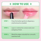 COLORGRAM Fruity Glass Stick 02 DARLING PAPAYA | Long-Lasting Juicy Lip Tint with Radiant, Glossy Finish | Melting Syrupy Texture for Vibrant, Hydrated Lips | Non-Sticky Shine