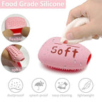 Silicone Travel Make-up Brush Holder with Cleaner Mat Pad, Organizer Case Covers for Foundation Eye Lip Brushes Storage Cleaning, Gift for Women Girl-Friend Mother Wife, 3-Pcs Large + 5 Small, Blue