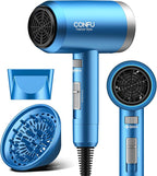 Hair Dryer, CONFU Hair Dryer with Diffuser, 21000PRM Professional Hairdryer, Portable Lightweight Fast Drying Negative Ionic Blow Dryer, Hair Diffuser for Curly Hair for Home Travel