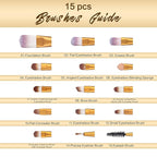 UCANBE Makeup Eyeshadow Palette + 15Pcs Brush Set, Pigmented