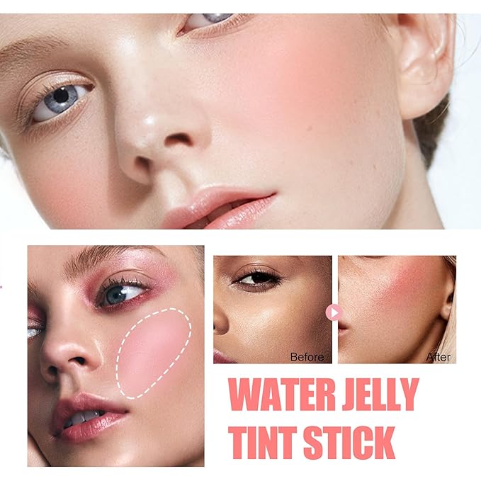 Milk Water Jelly Tint, Sheer Lip & Cheek Stick. (Red)