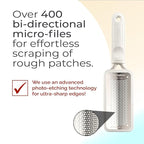 Microplane Colossal Foot File Scraper - The Original Stainless Steel Foot Rasp, Dead Skin/Callus Remover for Feet, Gentle Foot Scrubber, Pedicure Tools for Salon-Quality Foot Care, White