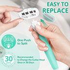 DreamGenius Razors for Women Include 2 Non-Slip Handles and 14 Blade Refills with a Shower Holder, 5 Premium Blades Women's Razors for Shaving with 360° Lubrication Reduces Irritation, Green