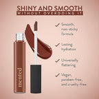 Mented Cosmetics Lip Gloss for Women Tinted Lip Balm Stain, Long Lasting Buildable Moisturizing Lipgloss Lipstick Topper, Made in USA, Cruelty Free Vegan Makeup, Send Nudes