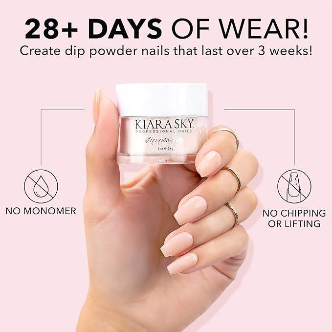 Kiara Sky Long Lasting Nail Dip Powder Yellow Tones 1 oz, Sunny Daze