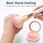 Makeup Brushes Set 10Pcs Professional Kabuki Foundation Eyeshadow Blush Blending Lip Full Face Cosmetic Kit W/Makeup Brush Set with Holder