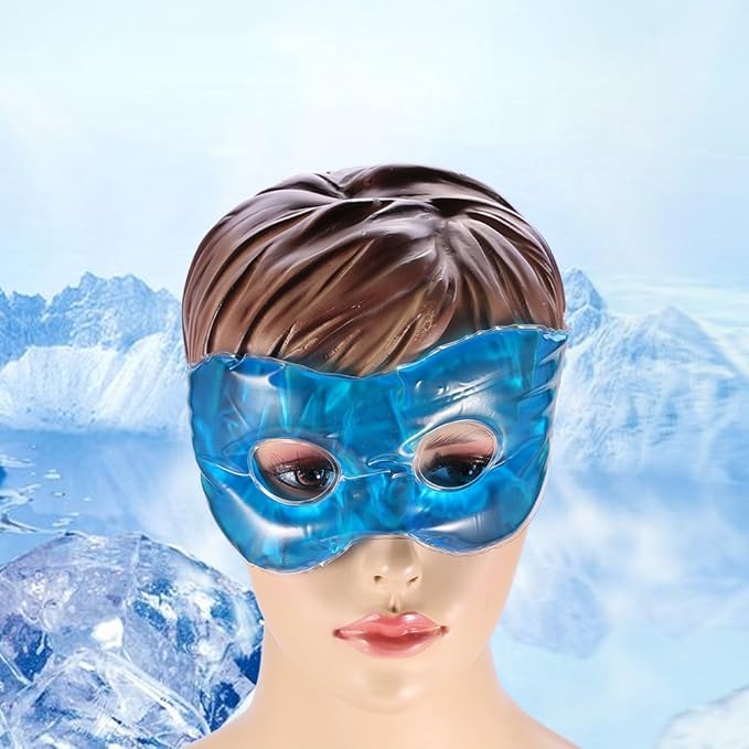 Therapeutic Cold or Warm Eye Mask,Soothing Relaxing Comfortable with Adjustable Strap Gel Remedy Relief Masks