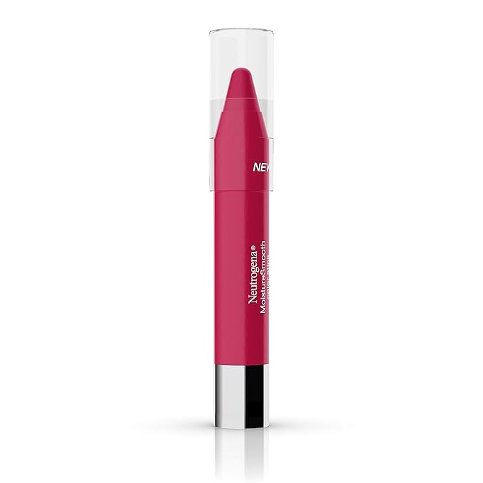 Neutrogena MoistureSmooth Color Stick for Lips, Moisturizing and Conditioning Lipstick with a Balm-Like Formula, Nourishing Shea Butter and Fruit Extracts, 150 Cherry Pink, .011 oz (Pack of 2)