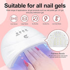 53PCS Gel Nail Polish Kit with U V light and Drill Starter Kit, 35 Colors Gel Polish Set 5pcs Top Base Coat Spring Summer Neutral Colors Professional Nail Lamp Gel Manicure Kit Gifts for Women