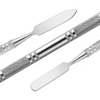 5Pcs Makeup Spatula tool metal Set Professional Beauty Stainless Steel Cosmetics Mixer Long Metal Spatula Depotting Mixing Tool (#2)