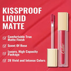 Oulac Matte Liquid Red Lipstick for Women, Long Lasting Lipstick Waterproof Lip Stain, No Transfer, Creamy High Pigmented Formula with Rose Oil, Vegan & Cruelty-Free, Light Red M08