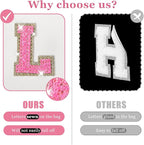 Initial letter patch makeup bag,