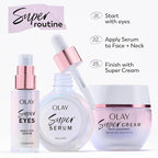 Olay Super Cream with Sunscreen SPF 30, 1.7 oz, Ultra Lightweight Face Moisturizer - Vitamin C & E, Hyaluronic Acid, Niacinamide, Collagen Peptide - Hydrate, Smooth, Brighten, Firm, and Protect