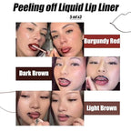 Lip Liner Peel Off Lip Liner Tattoo, 3Pcs Long
