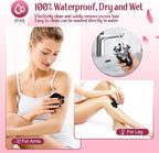 Electric Razors for Women,7D Gifts for Women,Cordless Electric Shaver with Detachable Head Wet/Dry Facial Hair Remover for Legs Painless Water Resistant (Black)