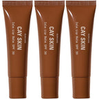 Cay Skin Isle Lip Balm SPF 30 – High Shine, Hydrating + Sheer Lip Gloss in Vanilla Brown Sugar Flavor – Formulated with Natural Ingredients for All Skin Tones – 3-Pack, Clear