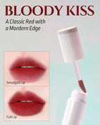 HEVVYMAKEUP Blurring Effect Lip Tint - Airy Velvet Matte Lips - Vegan, Longwear, Vibrant, Buildable Creamy Soft Texture - Korean Lip Makeup, Bloody Kiss, 0.13 fl.oz.