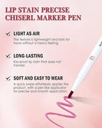Lip Stain Marker Pen-3Pcs Hydrating Lip Tint Stain Lip
