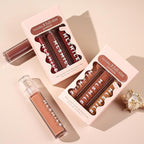 3Pcs Lip Gloss Collection Makeup Set, Shimmery Smooth Lip Glosses for for Girls Women, Soft Liquid Long Lasting Lip Glosses Set with Rich Varied Colors 01