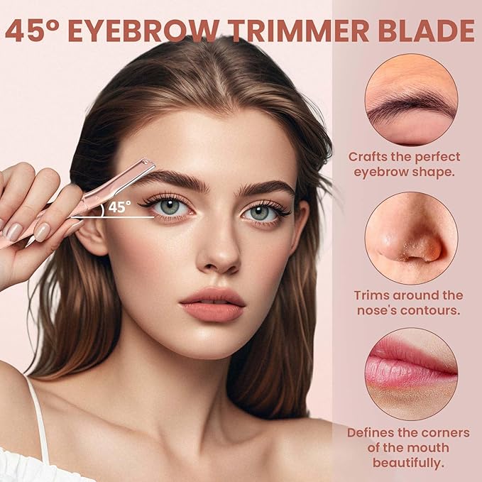 Dermaplaning Tool for- Dermaplane Razor for Women Face with 10 Replaceable Blades - Professional Womens Face Razor Peach Fuzz - Facial Hair Removal for Women & Eyebrow Hair Removal