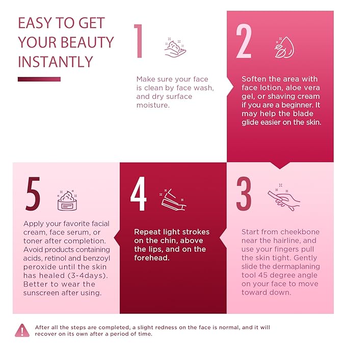 SINAHET Dermaplaning Tool (12 Count), Professional Face Razors for Women, Facial and Eyebrow Hair Removal, Gentle Skin Exfoliation Blade