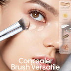 GLO&RAY Concealer Brush Under Eye - Makeup Brush Angled Flat Teardrop, Nose Contour for Powder Pro Concealing Blending for Liquid & Cream Cosmetic, Foundation Brushes Small With Dust Cover (White)