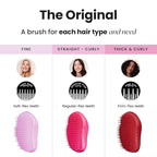 Tangle Teezer Original Detangler Brush, Dry & Wet Hair Brush for Thick & Curly Hair Types, Salsa Red